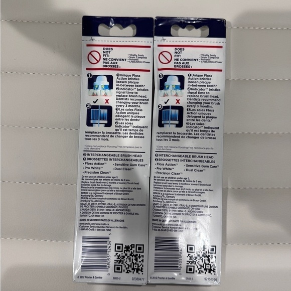 Oral-B Professional Floss Action Toothbrush Heads Lot of 5 - Picture 2 of 2